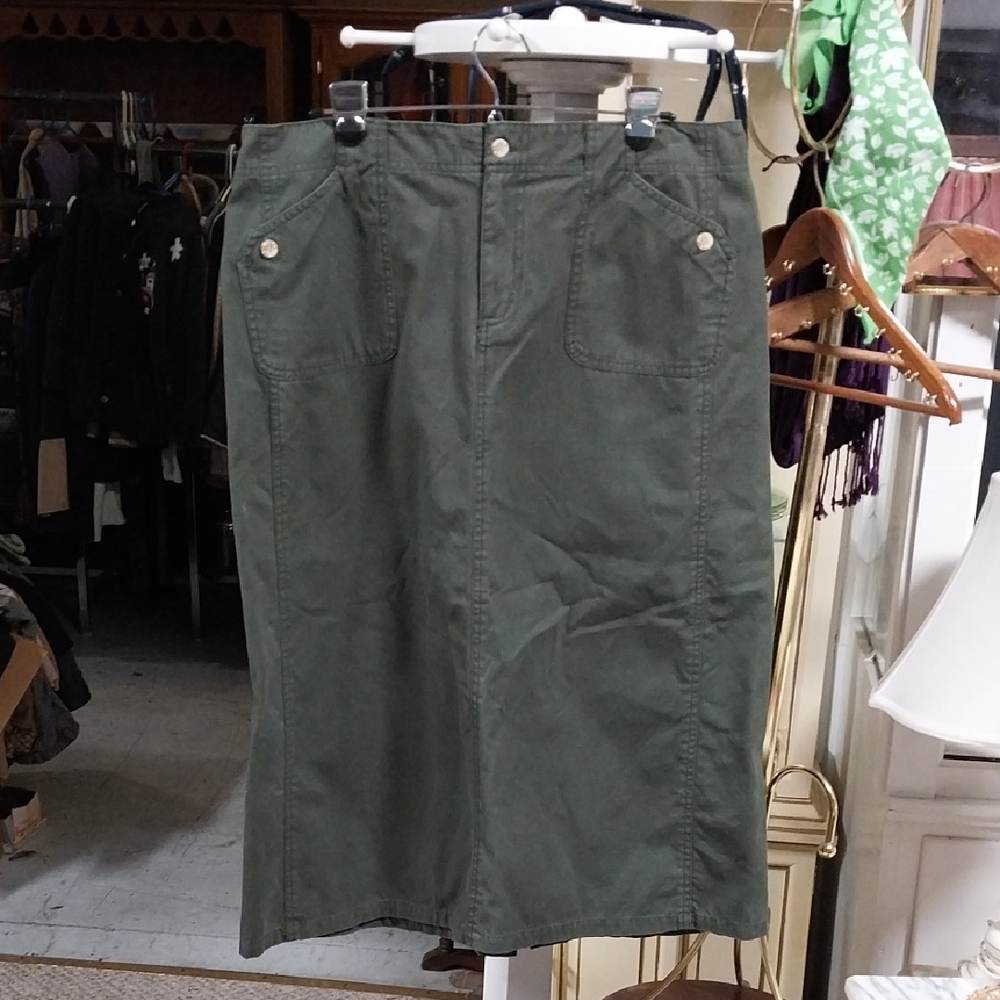 White Stag Dark Green Pencil Skirt